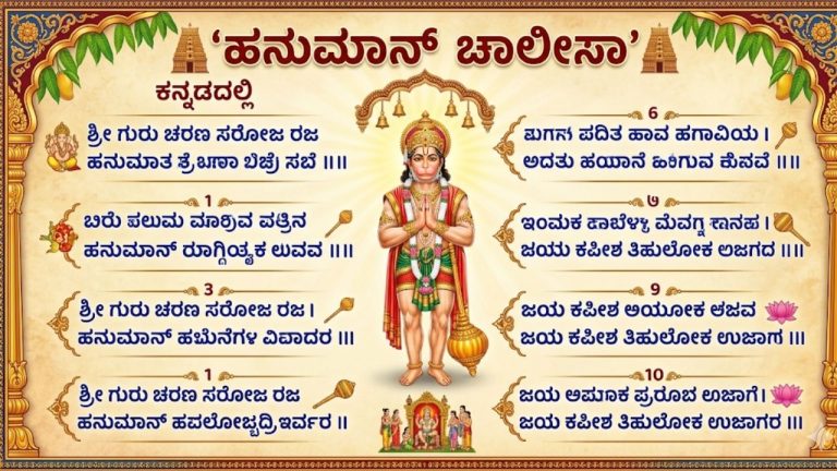 Hanuman Chalisa Lyrics in Kannada